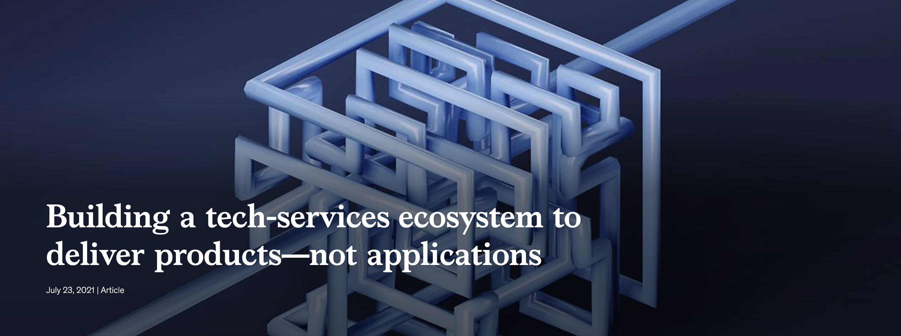 22 Building a tech-services ecosystem to deliver products